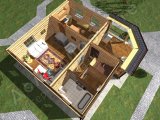 Проект дома ПД-019 3D План 1